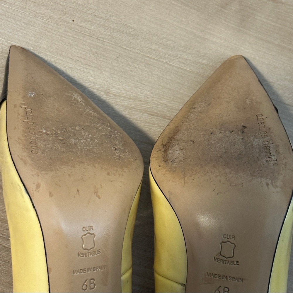 Charles David Designed by Nathalie M Pumps Yellow Charcoal Grey Size 6B - Picture 8 of 10